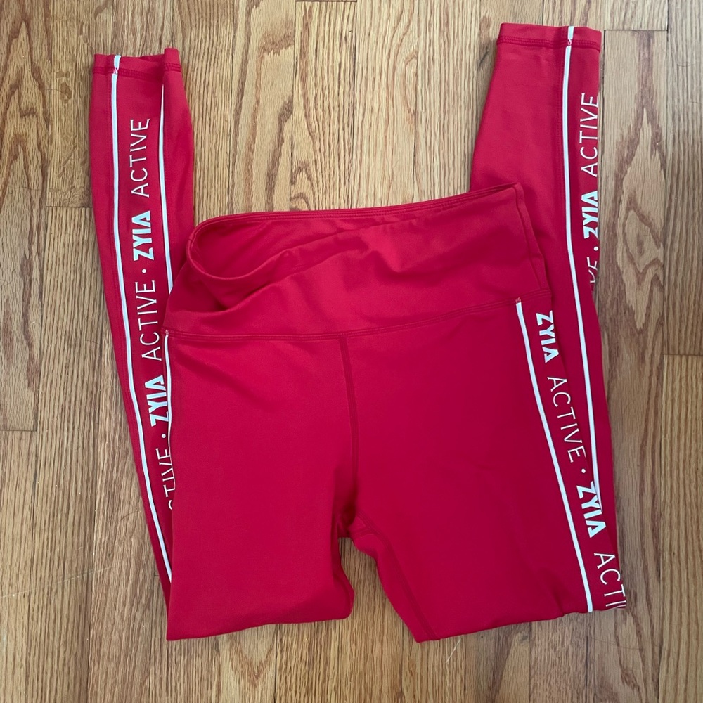 Bright red zyia leggings